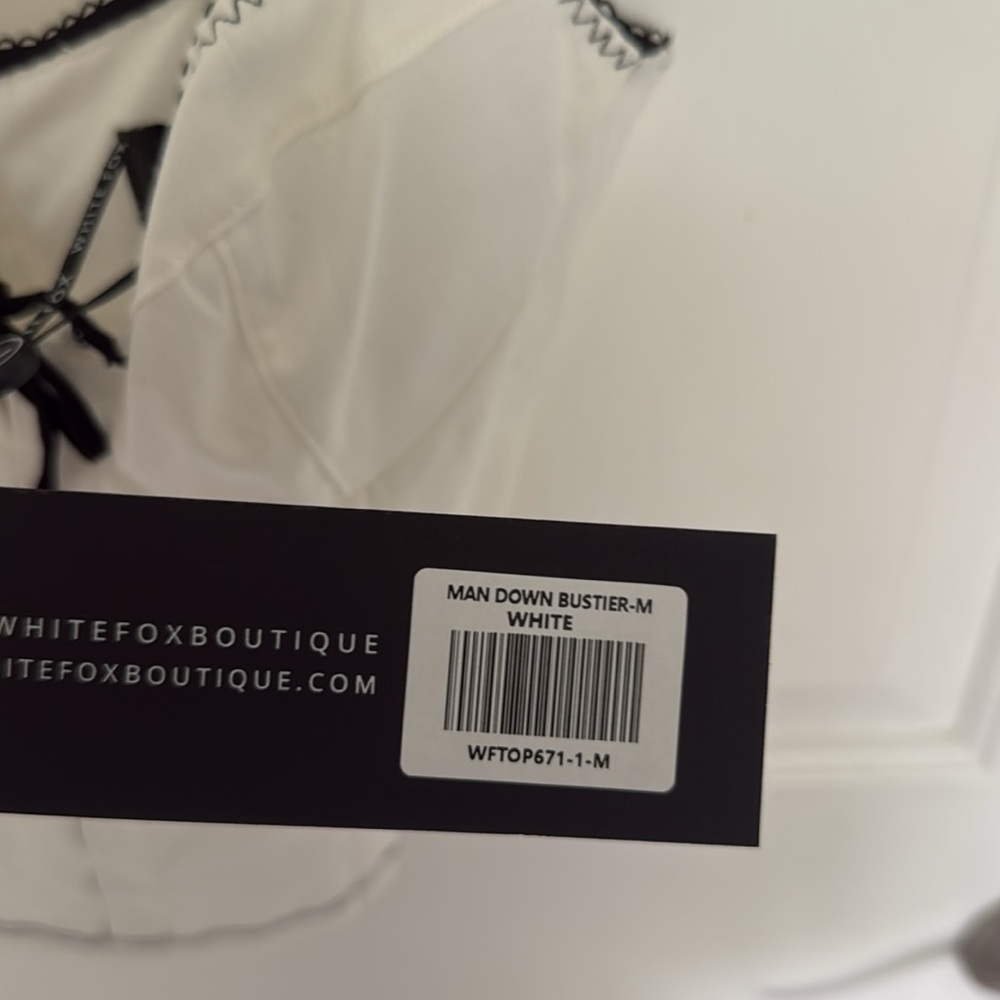 NWT White Fox Bustier Top - Picture 6 of 7